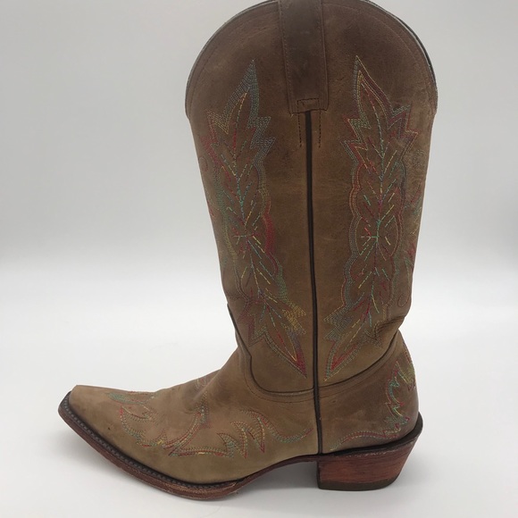 Pesos Bill Western Snip Toe Cowgirl Boots - Picture 5 of 8